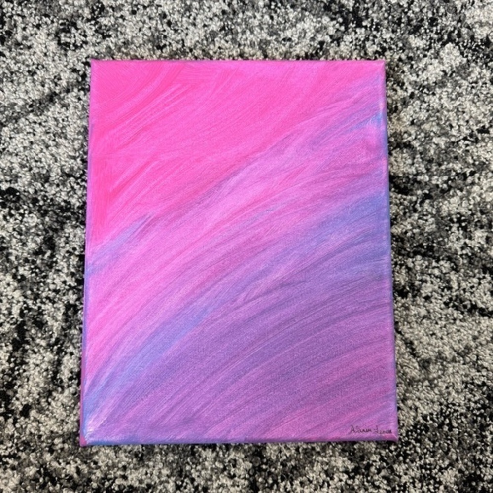Pink and Purple Abstract Canvas Art